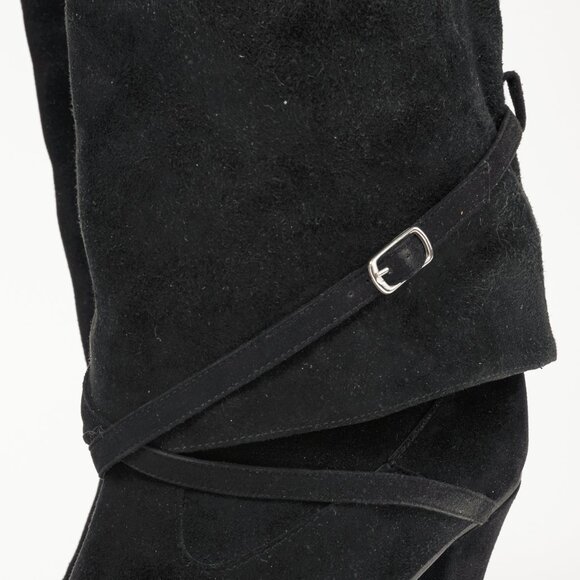 Chloe AW/07 Black Suede Foldover Short Boots - Picture 8 of 9